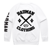 BADMAN -  FTP WHITE CREW JUMPER