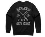 THE WORLD NEEDS BADMAN - BLACK CREW JUMPER